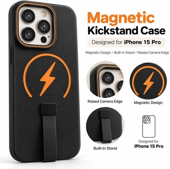 Click to enlarge Black Premium Design iPhone 15 Pro cover @ Just ₹475