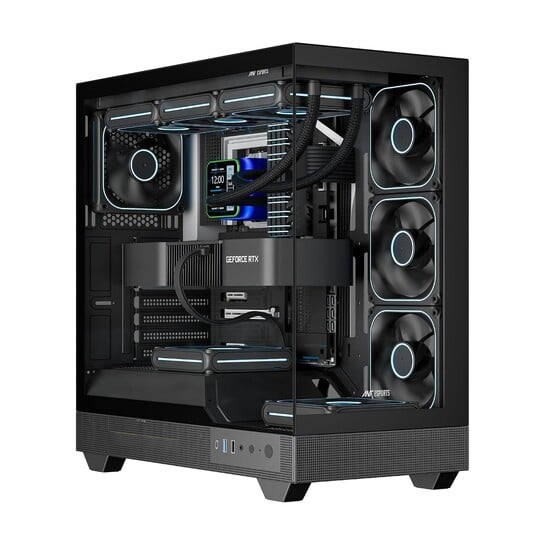 Click to enlarge Ant Esports Crystal Neo Mid-Tower Gaming Cabinet - Black