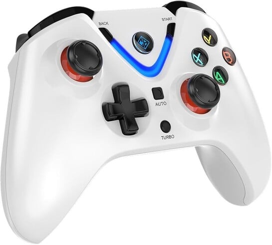 Click to enlarge Cosmic Byte ARES Wireless Controller for PC, Hall Effect Joystick & Triggers, Dual Vibration, Backit ABXY Buttons, Turbo, Auto Turbo (White)