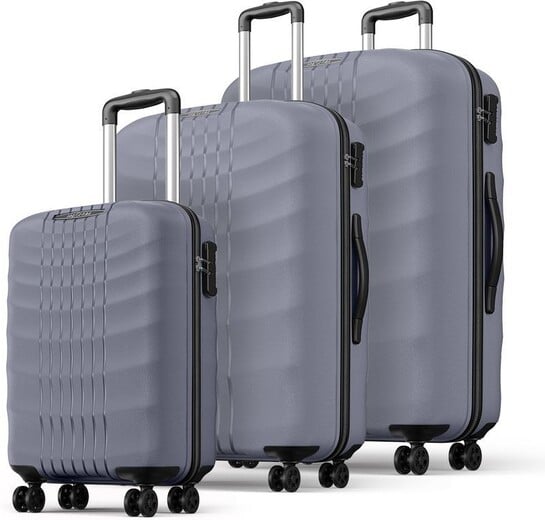 Click to enlarge Safari Hard Body Set of 3 Luggage 8 Wheels - LIFT 55/66/75 4W FLINTSTONE