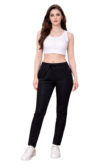 Click to enlarge Shiv Textiles Women's Polyester Solid Trackpant (Pack of 3 Track Pant)