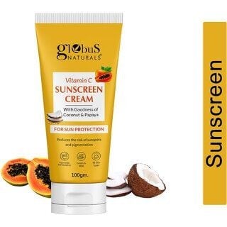 Click to enlarge Globus Naturals Vitamin C Sunscreen Cream with Coconut & Papaya (100gm)