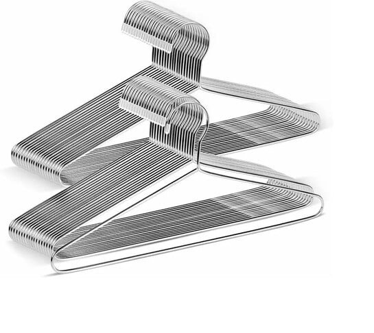 KUSH HANGER Steel Hangers Pack of 12 - Perfect for Organizing Clothes | Hanger | Hanger Set | Hangers | Durable Hangers | Steel Hanger