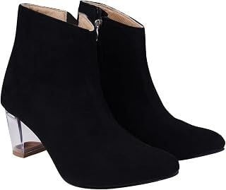 Upto 85%. off on Shoetopia Black Girls Solid Mid Top Heeled Boots