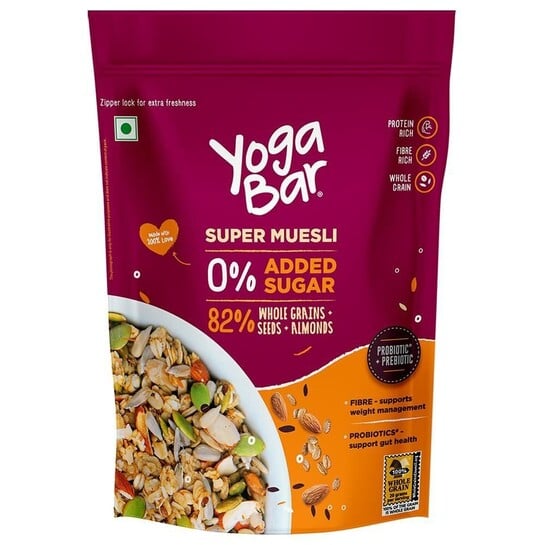 Yogabar Super Muesli With Whole Grains Seeds & Almonds 400 g