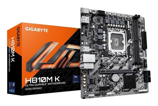 Click to enlarge GIGABYTE H810M K Motherboard | Intel H810 | Micro ATX | DDR5 | PCIe 4.0 | USB 3.2 | Compact Design | Reliable Connectivity