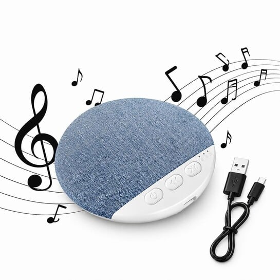 Bluetooth Pillow Speaker for Sleeping, Wireless Under Pillow Sleep Speaker with White Noise, Portable Mini Stereo Music Speaker for Side Sleepers, Bedside Travel Sleep Aid (Blue)