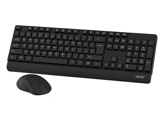 Acer OfficeLite KM300 Wireless Keyboard & Mouse Combo | 2.4GHz USB Nano Receiver | 104-Key Full-Size Keyboard with Multimedia Keys | Silent Optical Mouse | Plug & Play | Windows, macOS & Linux - Black
