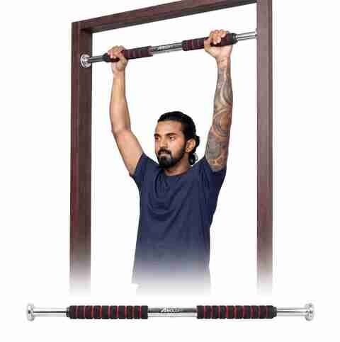 BOLDFIT Pull Up Bar for Home Work Out | Door Frame Pull up Bar | Max Load - 100 Kg Pull-up Bar (Multicolor)