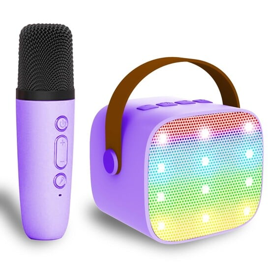 Mini Karaoke Machine for Kids & Adult, 4-12 Years Old Girls Christmas Birthday Gift, Karaoke Toys Gifts for Girls Ages 4, 5, 6, 7, 8, 9, 10, 12 +Year Old Birthday Party Light Purple