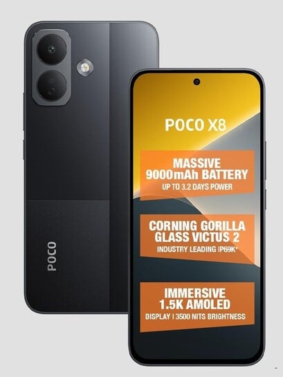 Click to enlarge POCO X8 5G (Black, 128 GB) (8 GB RAM)