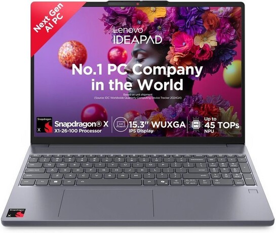 Click to enlarge Lenovo IdeaPad Slim 3 with 1Yr ADP Snapdragon X - (16 GB/1 TB SSD/Windows 11 Home)
