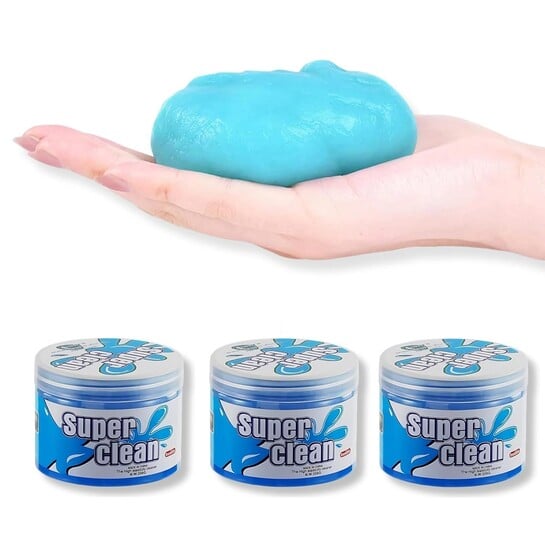 Arto Multipurpose Re-Usable Slime Gel Putty for Dirt, dust Cleaning for Home Windows, Gaps, car Interior, pc,Laptop,Keyboards,Mobile Phones, Earphones and Gadgets (Multicolor) (Pack of 3)
