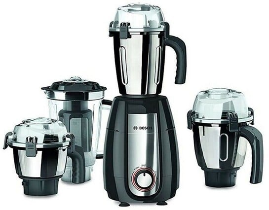 BOSCH TrueMixx Pro 1000 W Mixer Grinder (MGM8842MIN | 4 Jars | Black, Steel)