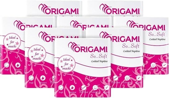 Origami So Soft Plain Napkins, Pack of 8, 100 Pulls Each —