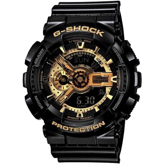 Casio G-Shock GA-110GB-1ADR Black & Gold Analog-Digital Dial Black Resin Strap Men's Watch Shock and 200M Water Resistant G339