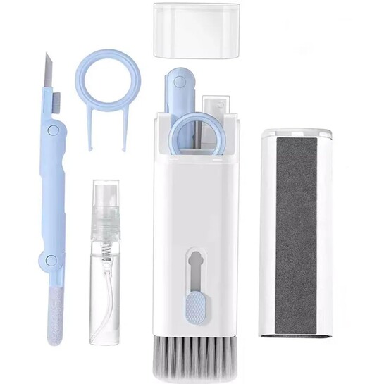 Click to enlarge Arto Multifunctional 7-in-1 Electronics Cleaner Kit, Cleans Laptop Keyboards, Mobiles,TWS, Neckbands, Cleaning Pen for AirPod, Earbuds, Headphones, Wireless Earphones (Multicolor)
