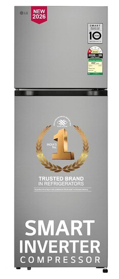 LG 251 L, 1 Star, Frost-Free Smart Inverter Double Door Refrigerator with Smart Mode (GLT2516WWPZ)
