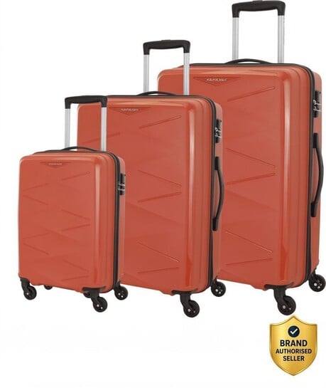 Kamiliant by American Tourister Hard Body Set of 3 Luggage 4 Wheels - (Small 55 Cm | Medium 68 Cm | Large 79 Cm)Combination Lock