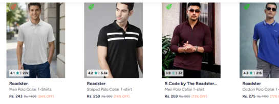 Click to enlarge Roadster T Shirts Online in India on Myntra at Upto 84% Off