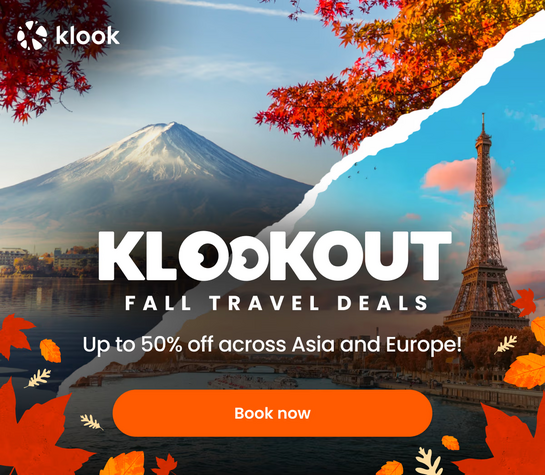 Klook Out Travel Deals :- Up to 50% Off on across Asia & Europe!