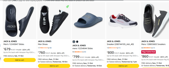 JACK & JONES Men's Black Slip-On Slides | Lightweight Comfort Pool & Casual Flip Flops (12243847)