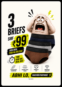 SUPER HOT DEAL - GOAT Premium Men's Briefs – Assorted Pack of 3