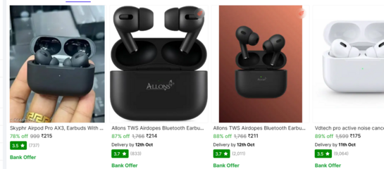 Allons TWS Airdopes Wireless Bluetooth Earbuds with Charging Case (Matte Black)