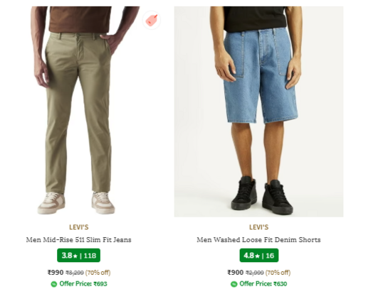 Iconic 511 Fit! LEVI'S Men Khaki Mid-Rise Slim Fit Chinos [@ Just ₹693 | 70% OFF]