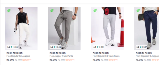 Click to enlarge Kook N Keech Men White Solid Regular Fit Cotton Blend Joggers
