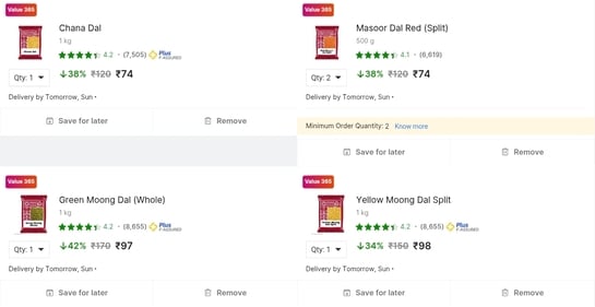 Click to enlarge Yellow Moong Dal (Split) (1 kg)