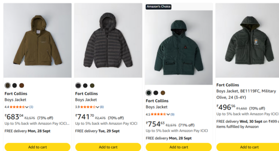 Shield Them From the Cold! Ultra-Cozy Padded & Parka Jackets Starting @ ₹496