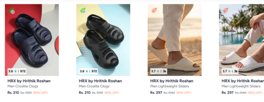 Click to enlarge Everyday Casual Steal: HRX Men's Footwear Collection [@ Up to 89% OFF