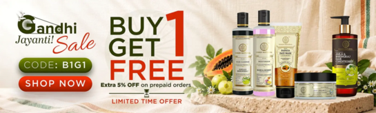 Click to enlarge Gandhi Jayanti Sale | BUY 1 GET 1 FREE | Extra 5% off on prepaid orders