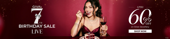 Giva's 7th Birthday Sale is Live | Upto 60% Off on Silver Jewellery
