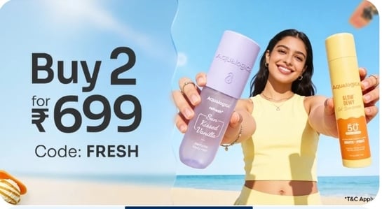 Aqualogica | Buy 2 for ₹699 + 1 Freebie