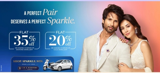 Kisna Jewellery  Flat 35% Off on Diamond & 20% Off on Gold Jewellery + Win Car & Scooters