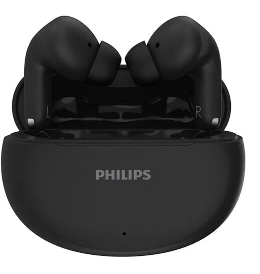 Click to enlarge PHILIPS TAT1269 True Wireless in-Ear Earbuds with Mic, 13mm Drivers, Bluetooth 5.4, 40H Playtime, IPX5, Fast Charging, TouChannel Controls, Voice Assistant, Mono Mode, LED Indicator (Deep Black)