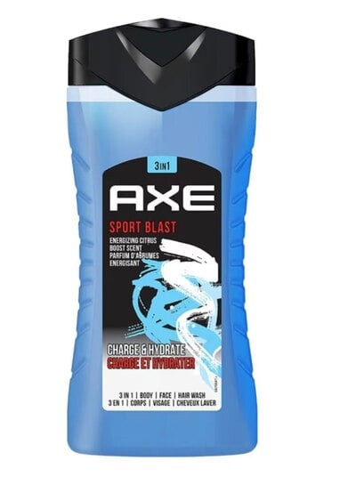 Click to enlarge Axe Sports Blast 3 In 1 Body, Face & Hair Wash for Men, Long-Lasting Refreshing & Energizing Citrus Fragrance
