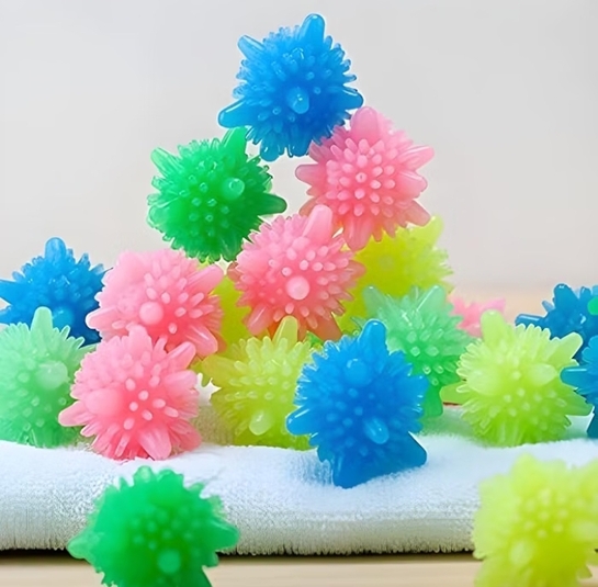 Homeybiz 10 Pcs Eco Laundry Ball Solid Colorful cleaner washing machine ball for laundry small detergent washing up balls Plastic Tumber Dryer Balls for fabric softener