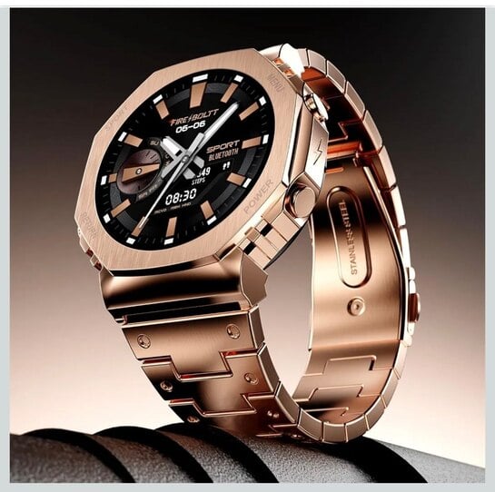 Boltt Obsidian 33.5mm (1.32 inch) AMOLED Display, Stainless Steel Design