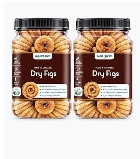 Premium Aghnai Anjeer 500gm*2 | Dried Figs | Naturally Sweet & Soft Dry Fruit | Rich in Fiber, Iron & Calcium | Healthy Snack for Kids & Adults | No Added Sugar | Hygienically Packed