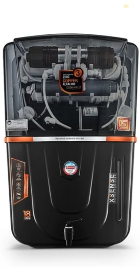 Aqua Fresh Water Purifier Smoke Audi 18 ltr drink pure India 1st BIS (IS 16240 :2023) CM/L8100159306 18 L RO + UV + UF + Copper + Alkaline + TDS Control Water Purifier