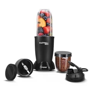 Impex Portable Blender For Smoothie and Juices With 500 Watts 22000 RPM Powerful Motor | Juicer Machine With 2 Jars | 100% Copper Motor | 2 Year Warranty (Black)