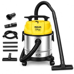 INALSA Wet and Dry Vacuum Cleaner for Home, 12 LTR Capacity,1200 W, 17 kPa Suction, Blower Function, Wet Vacuum Cleaner for Sofa, House Cleaning Machine,Stainless Steel Body (WD 12)