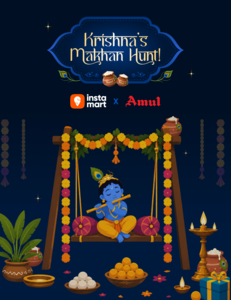 Instamart - Krishna's Makhan Hunt - Find Matki & Unlock Reward (received 5% off coupon for amul)