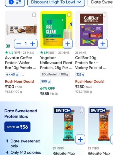 Protein Bars at discount