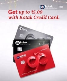 Apply LTF Kotak VISA Credit Cards and Get 300 to 500 Amazon or Flipkart GV for free (Chance to get a LTF Kotak CC + FREE GV)