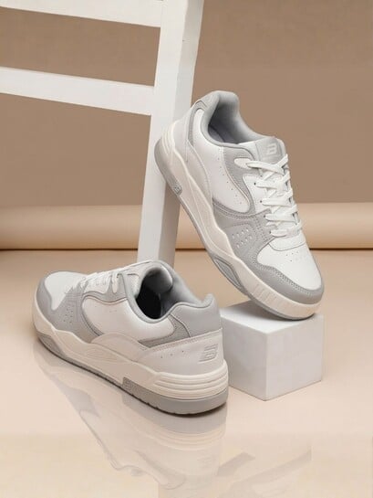 Bond Street By Red Tape Men's PU Leather Colourblocked Fashion Sneakers