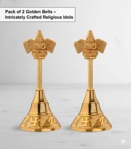 spidro Kuber Bell Aluminium Pooja Bell